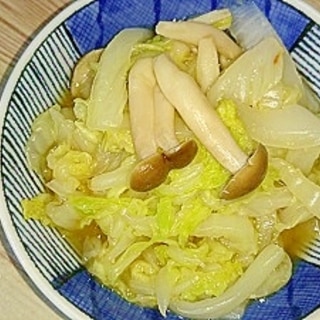白菜とぶなしめじの生姜酢味噌和え